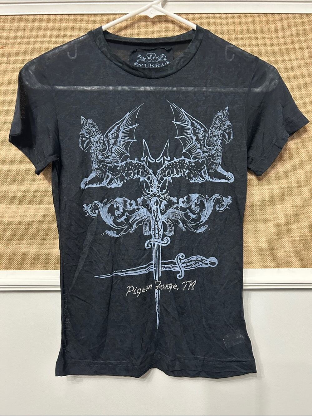 Black Graphic Crew Neck T-Shirt